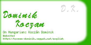 dominik koczan business card